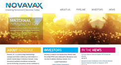 Desktop Screenshot of novavax.com